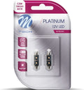 M-tech led c5w 12v 36mm - platinum 2x led diode - canbus - wit - set