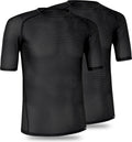 Gripgrab - ultralight mesh 2pack korte mouw base layer zomer fiets ondershirt polygiene zweethemd - zwart - heren - maat m