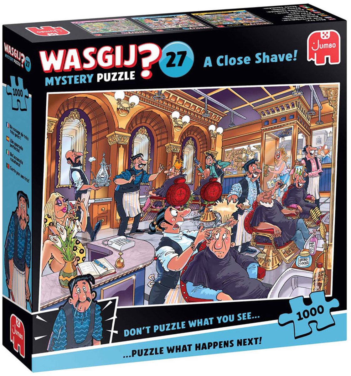 Jumbo Wasgij Mystery 27 Puzzle - Feuer in der Pfanne!, 1000 Teile.