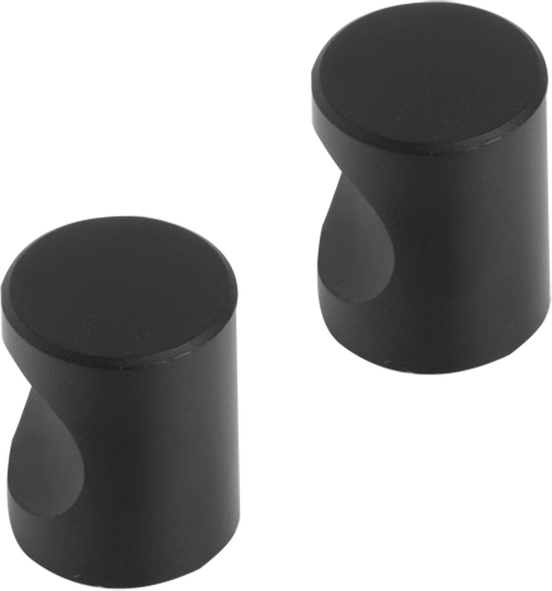 Differnz knop cilinder - 20 mm - mat zwart