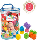 Clementoni 20x soft clemmy stapelblokken - baby speelgoed blokken - zachte foam speelblokken - sensorisch speelgoed voor 6 - 36 maanden