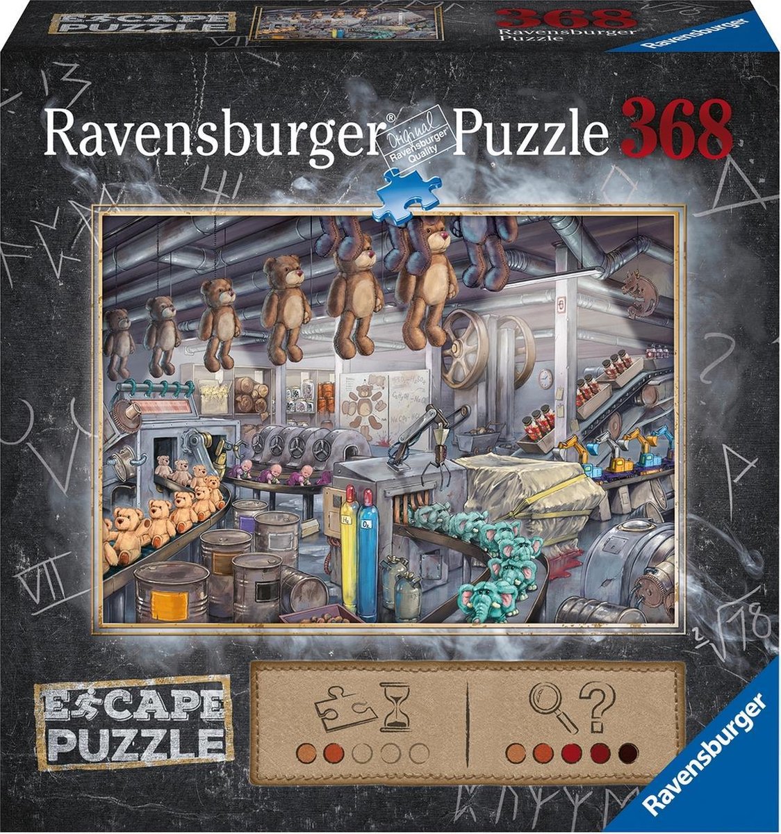 Ravensburger - Fluchtzimmer -Puzzle - Spielzeugfabrik 368 Teile.