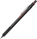 Rotring 500 vulpotlood | 0,7 mm hb-stift | zwarte zeshoekige kunststof behuizing en antislip getextureerde metalen grip