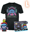 Funko lilo stitch gamer stitch with frog - pop! tee heren pop! - neutraal - l