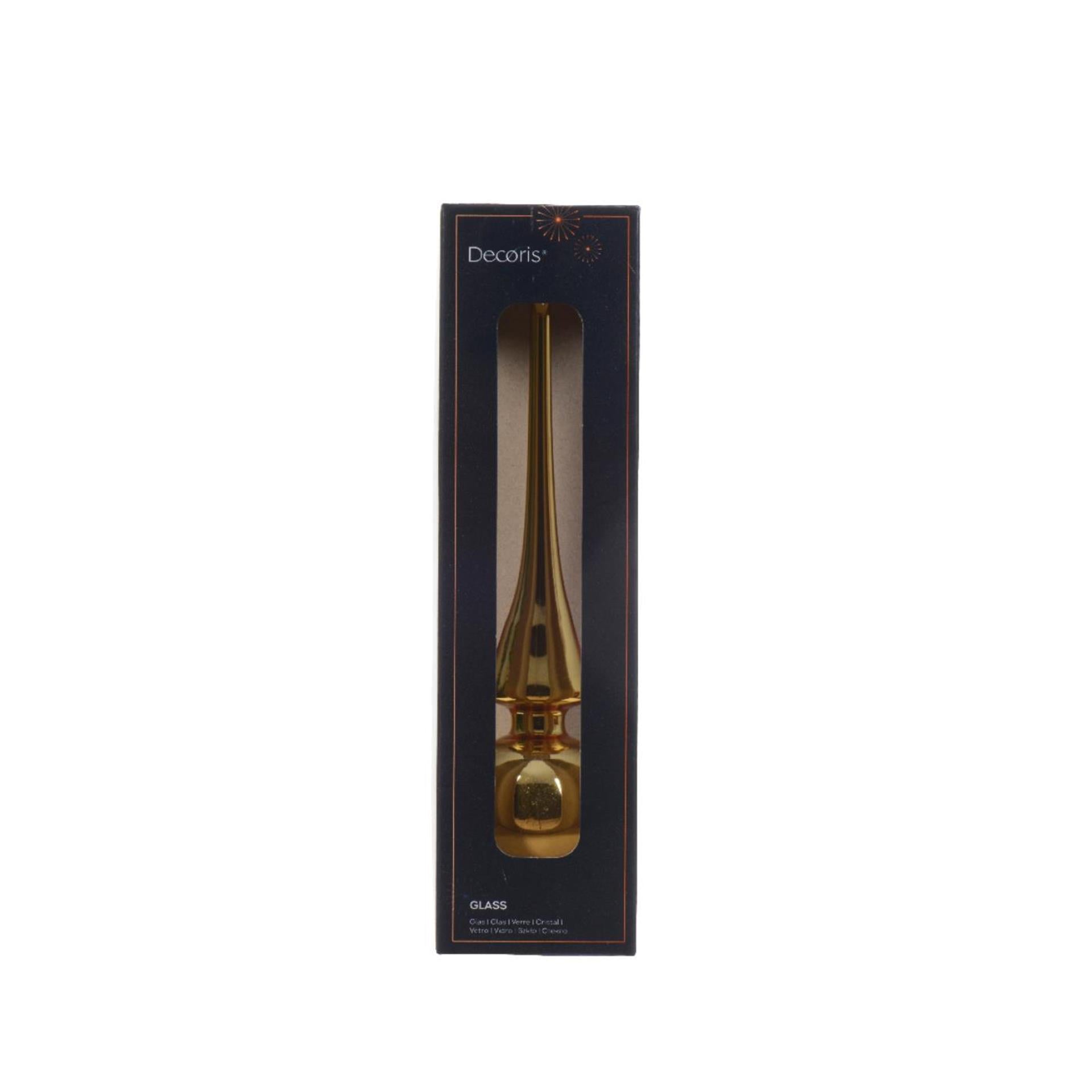 Decoris piek glas goud glans 26cm