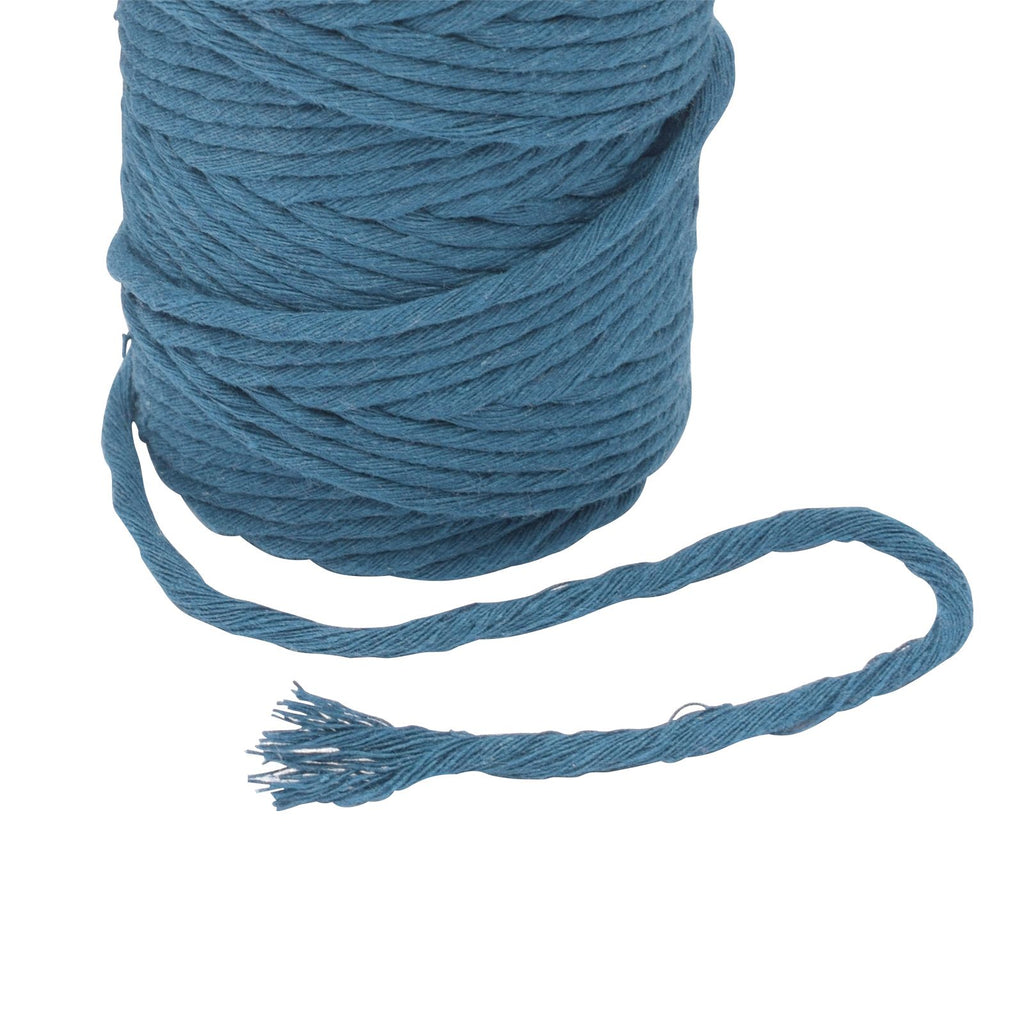 Vaessen creative macrame touw - donkerblauw - 3mmx100m