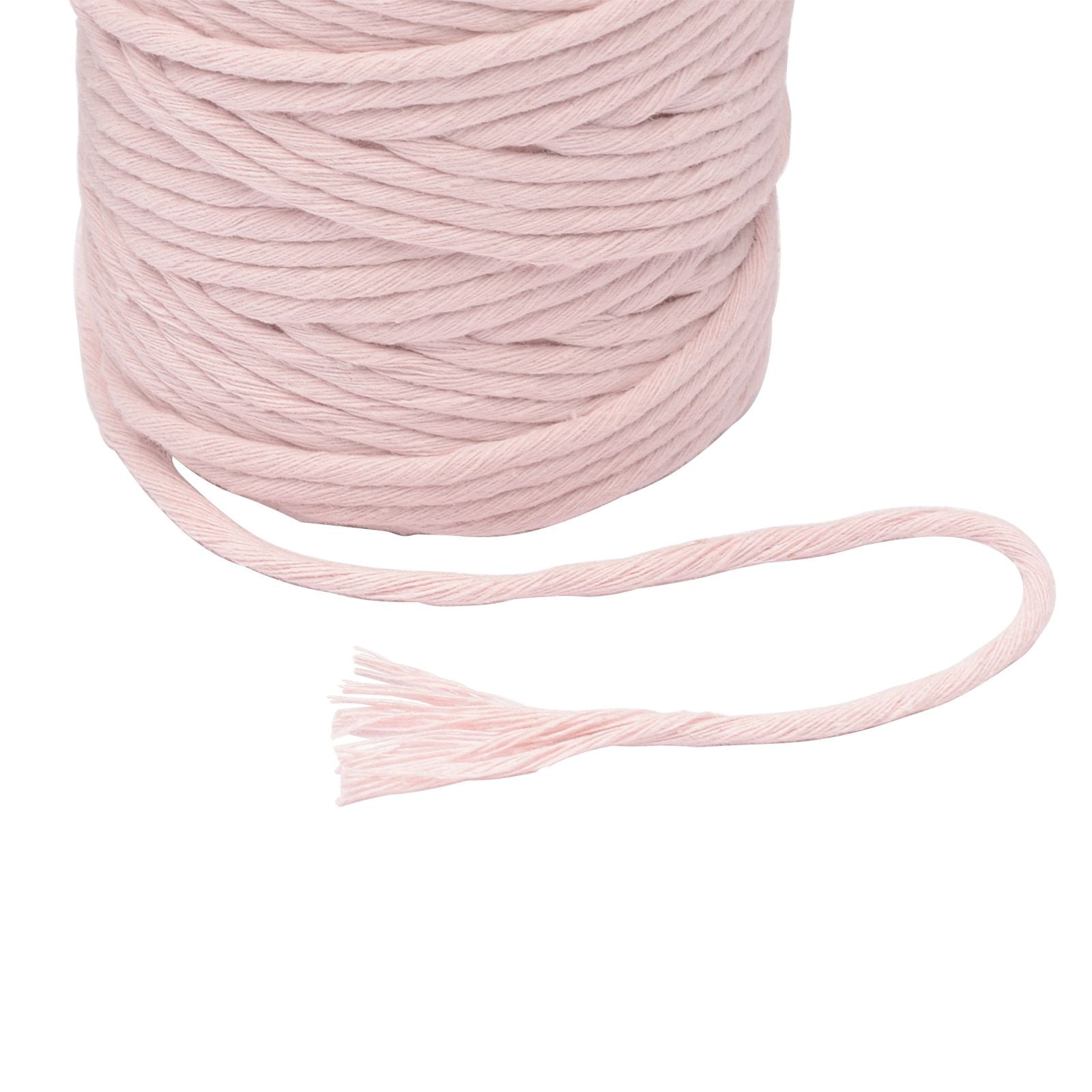 Vaessen creative macrame touw - lichtroze - 3mmx100m