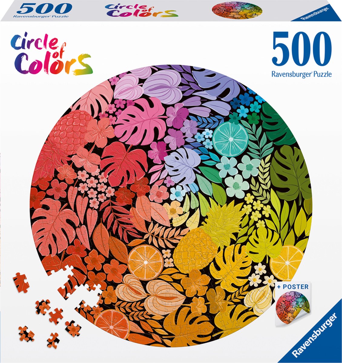 Ravensburger Puzzle „Kreis der Farben Tropen“, 500 Teile.