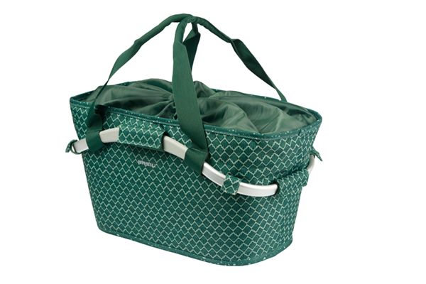 Basil Flair Carry All Fahrradkorb für hinten mit MIK-Befestigung, 38 x 21 x 27 cm – grün