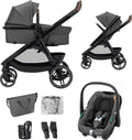 Maxi-cosi zelia s trio2 - kinderwagen 3-in-1 - dark grey - vanaf 0 tot 4 jaar - inclusief autostoeltje