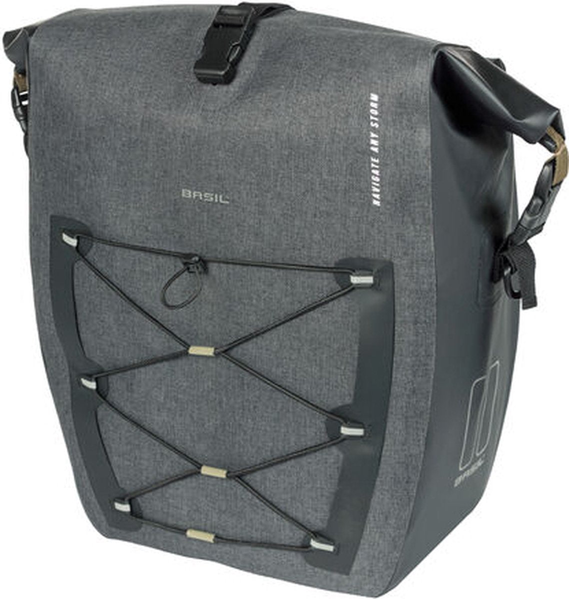 Basil Navigator Storm MIK SIDE fietstas - sportieve en functionele enkele fietstas - zwart - 100% waterdicht