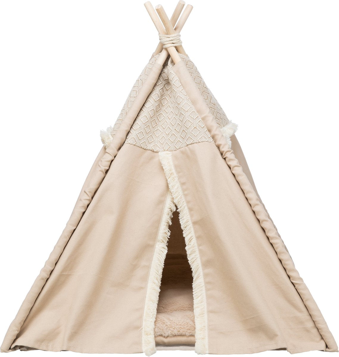 Trixie kattenmand tipi boho beige
