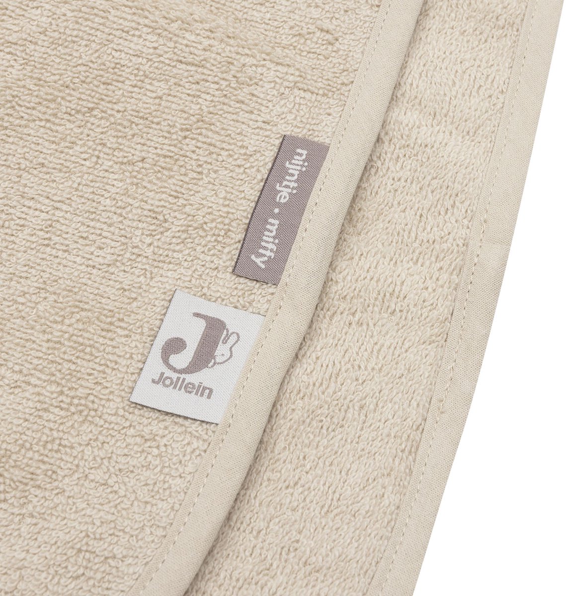 Jollein badponcho - 100% badstof - 1-2 jaar - jacquard - miffy warm - sand 98