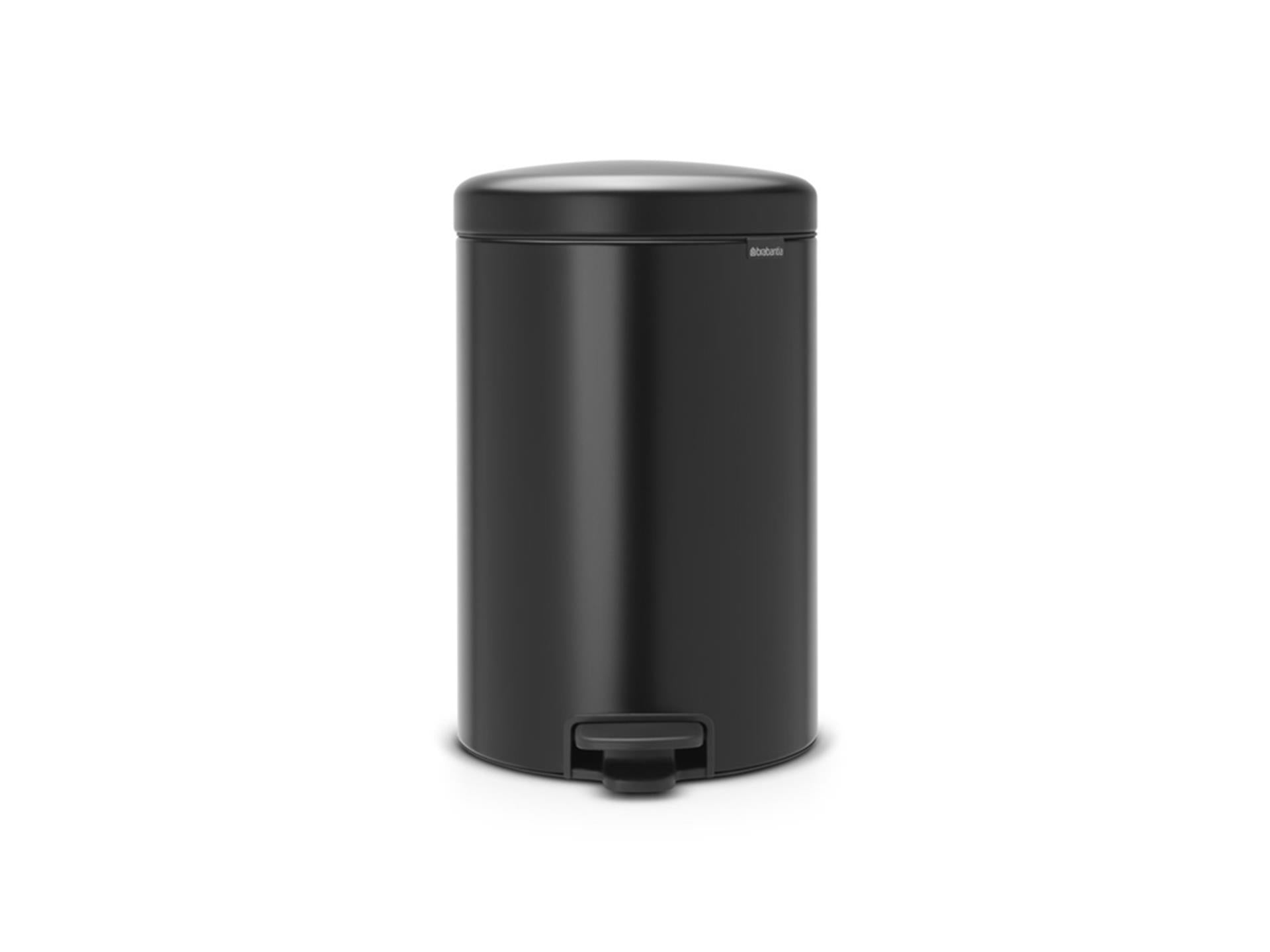 Brabantia pedaalemmer newicon 20l mat zwart matt black