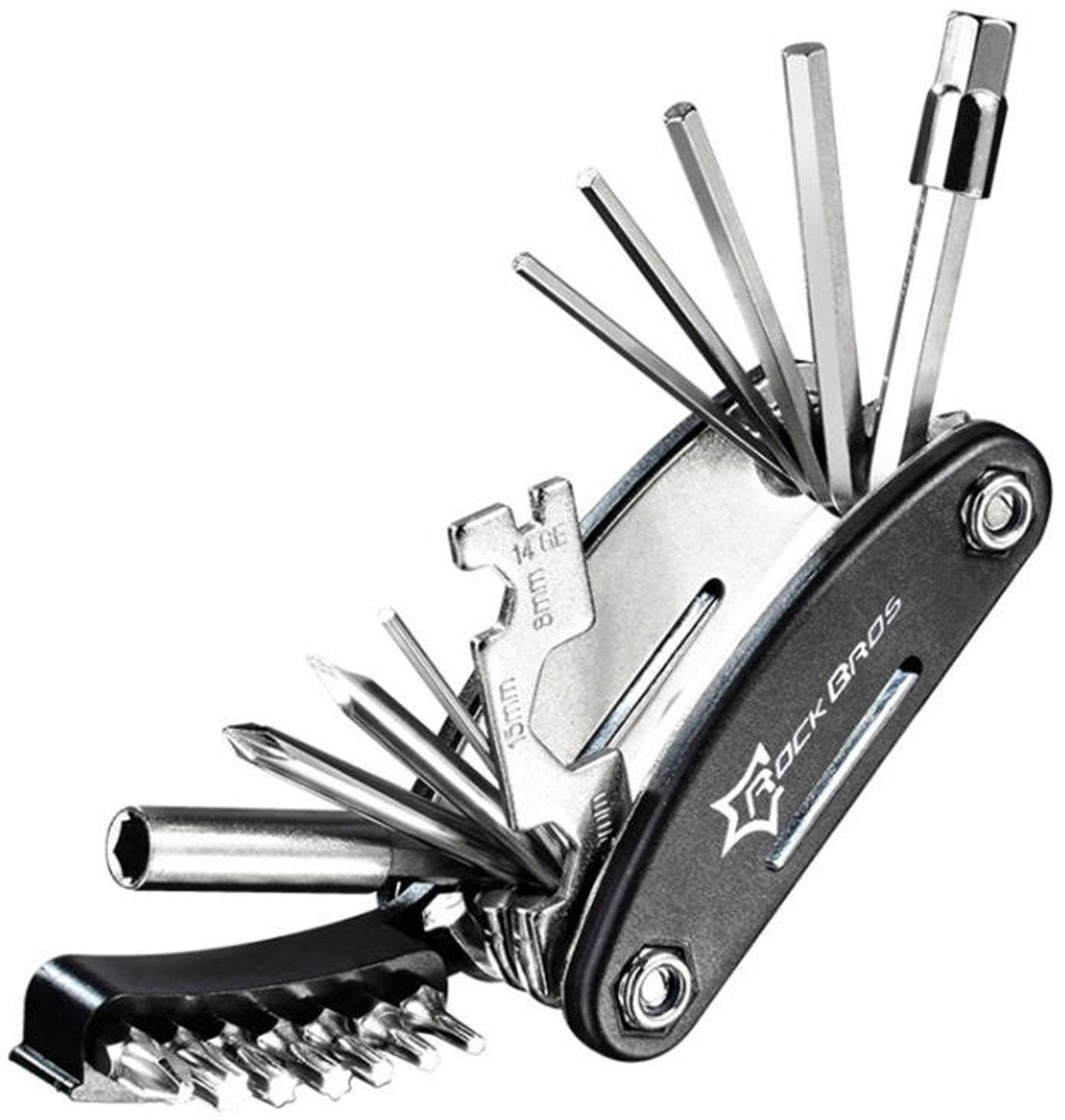 Rockbros gj8002 multifunctionele fietsreparatieset (zwart)