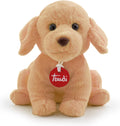 Trudi - puppies knuffel hond 18 cm - handgemaakt in italie - zacht pluche - knuffeldier voor jongens en meisjes - beige - 16x18x18 cm maat s