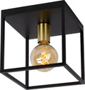 Lucide ruben - plafonnière (plafondlamp) - 1xe27 - zwart