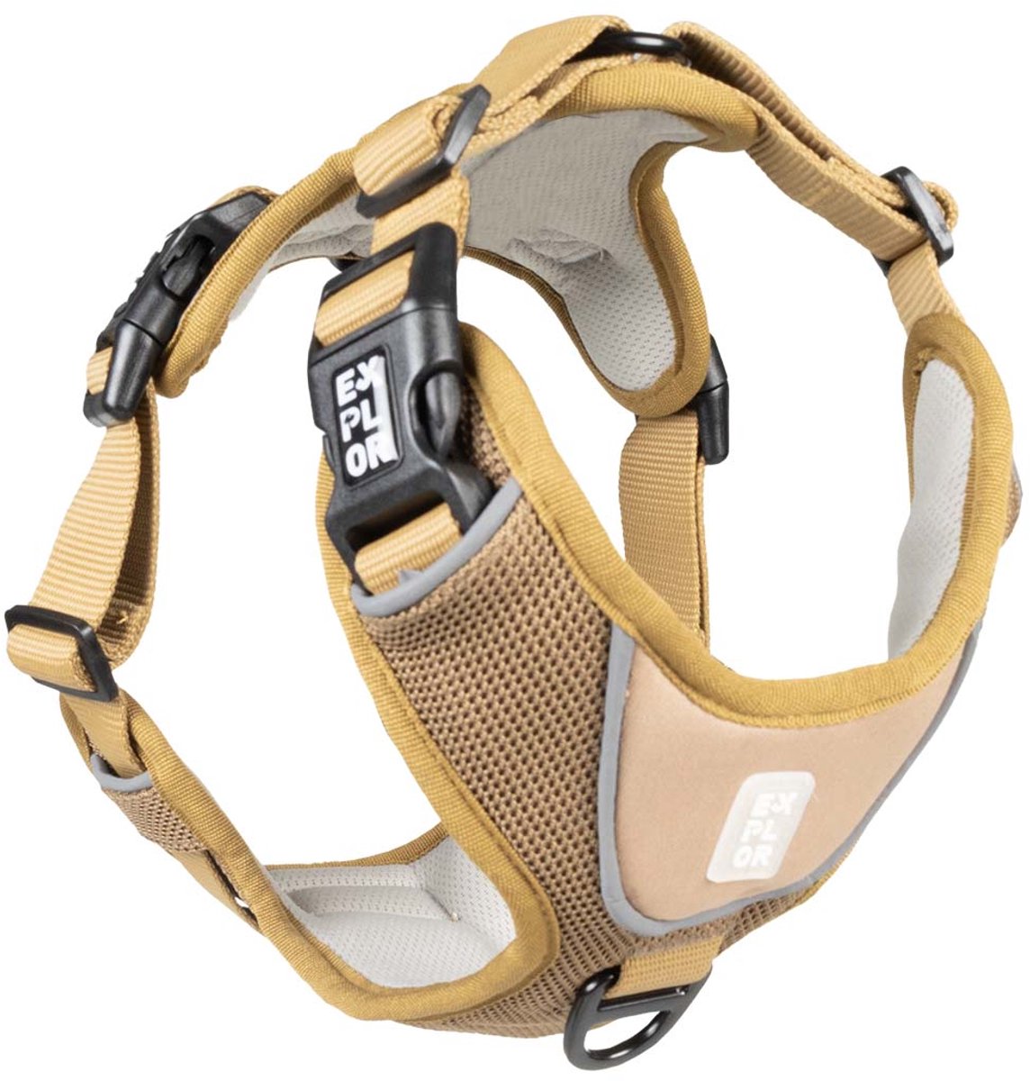 Explor duvoplus ultimate fit harnas no-pull classic voor honden xl-52-66cm-71-104cm honey gold xl