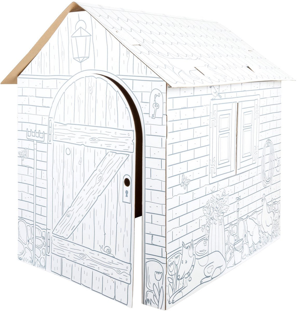 Small Foot – Spielhaus-Bauernhof aus Pappe, 87 x 71 x 88 cm