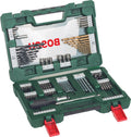 Bosch v-line boren en bitset met ratelschroevendraaier en magnetisch uitschuifbare pen 91-delig