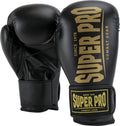 Super pro combat gear champ se (kick)bokshandschoenen zwart goud 12oz
