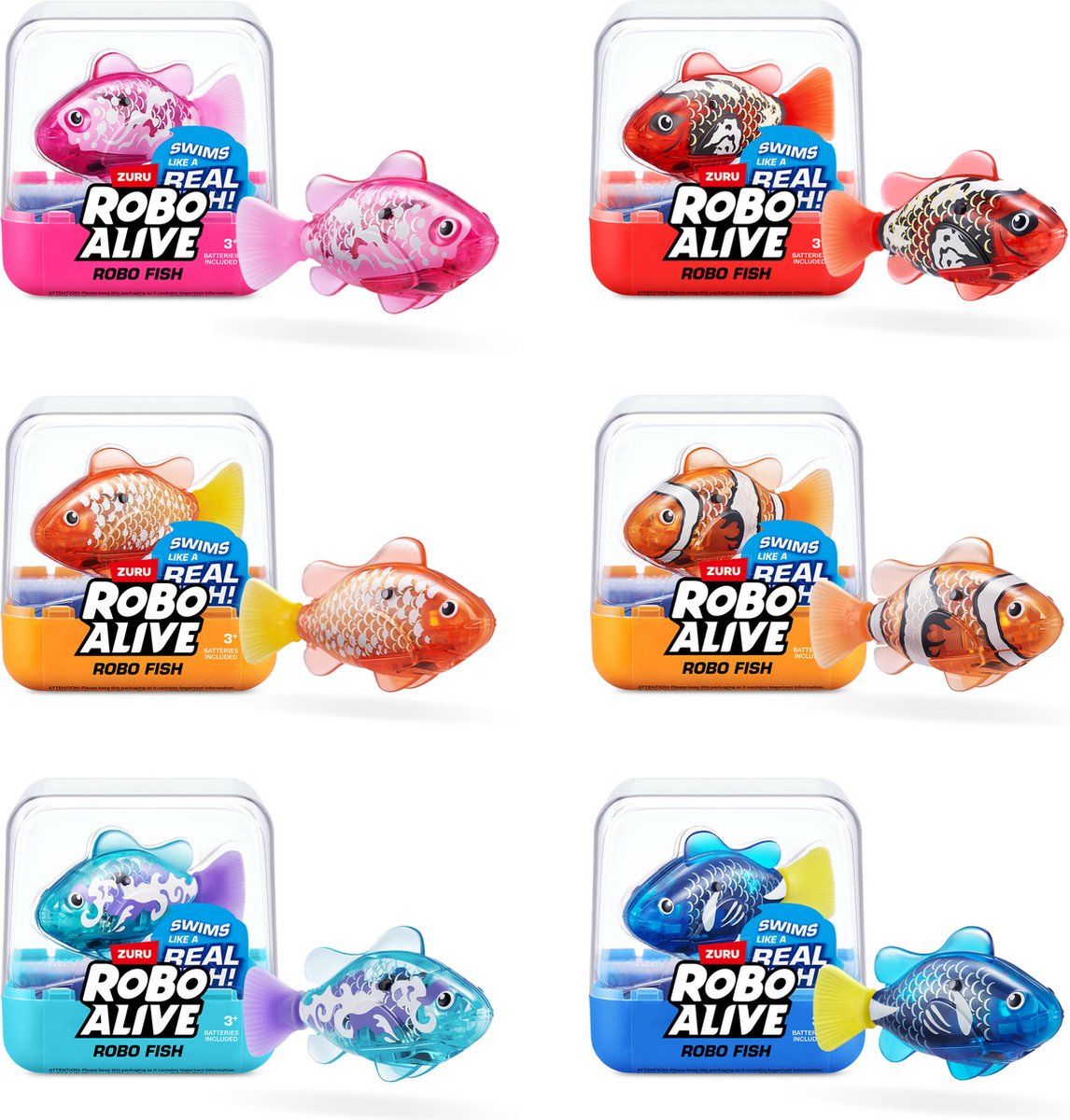 Zuru robo fish | series 3 | zwemmende robotvis van | assorti