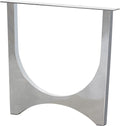 Woood zaandam design tafelpoot - metaal - chrome - 1 stuks - 72x79x10