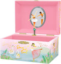 Giggle and honey muziekdoos sieraden - draaiende ballerina swan lake roze.