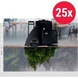 Leitz 25x recycle showtas a3 - insteekhoezen van 100 micron - 90% pre-consumer gerecycled plastic - transparant