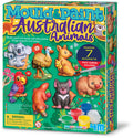 4m knutselen - giet en verf - australische dieren - 7 magneten - creatief speelgoed - 5 jaar