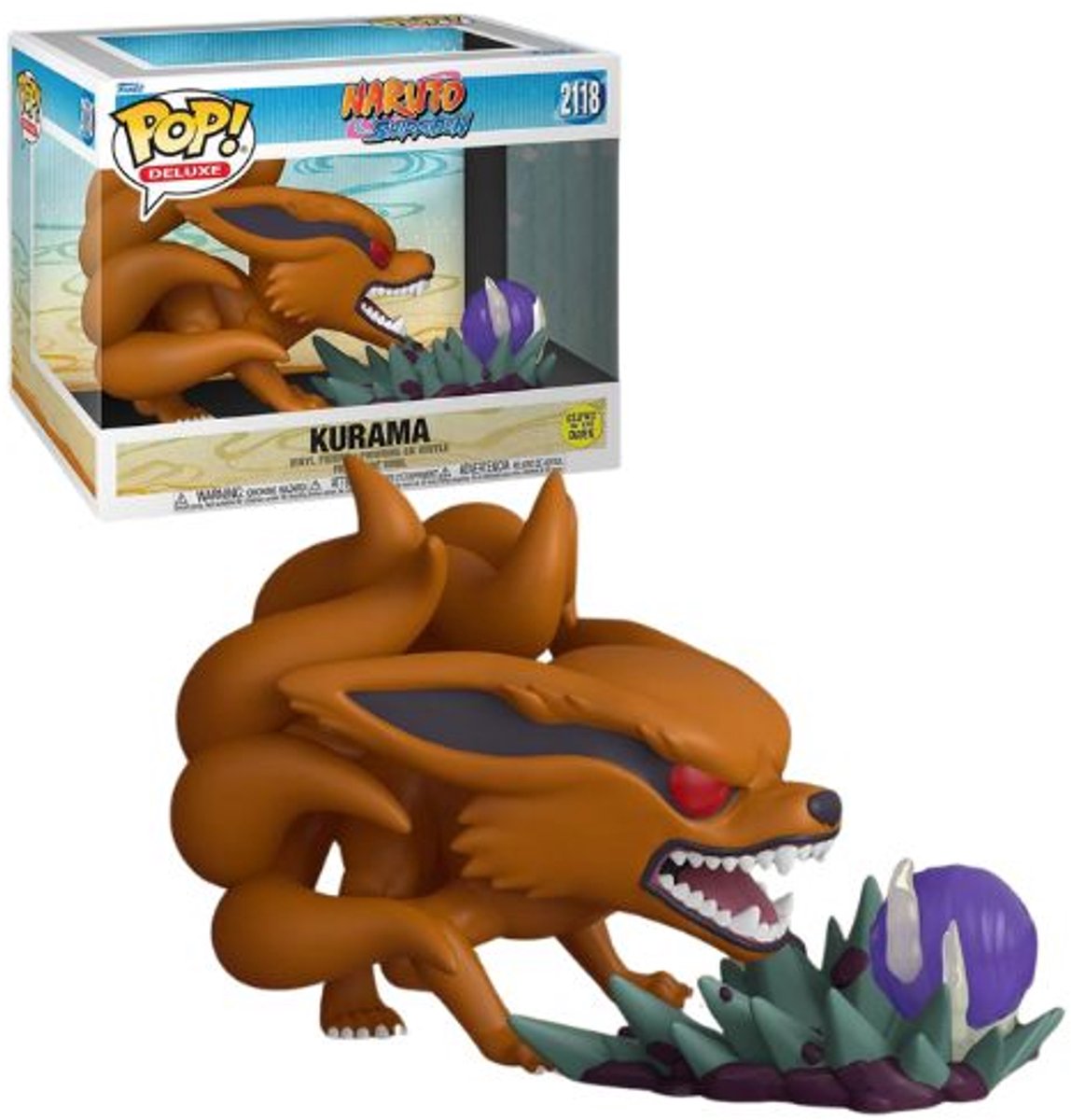 Funko naruto kurama (pop! deluxe) glow-in-the-dark vinylfiguur 2118 unisex pop! - neutraal - standard