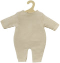 Heless poppen brei overall ecru, 28-35cm