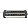 Brennenstuhl stekkerdoos premium duo alu-line bn3084 zwart, wit