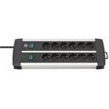 Brennenstuhl stekkerdoos premium duo alu-line bn3084 zwart, wit