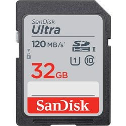 Sandisk ultra sdhc uhs-i-kaart 32 gb geheugenkaart (zwart, uhs-i, class 10)