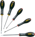 Stanley 5-delige fatmax schroevendraaierset parallel 3.5 x 75mm. 4 x 100mm. 5.5 x 125mm phillips ph1 x 100mm. ph2 x 125mm