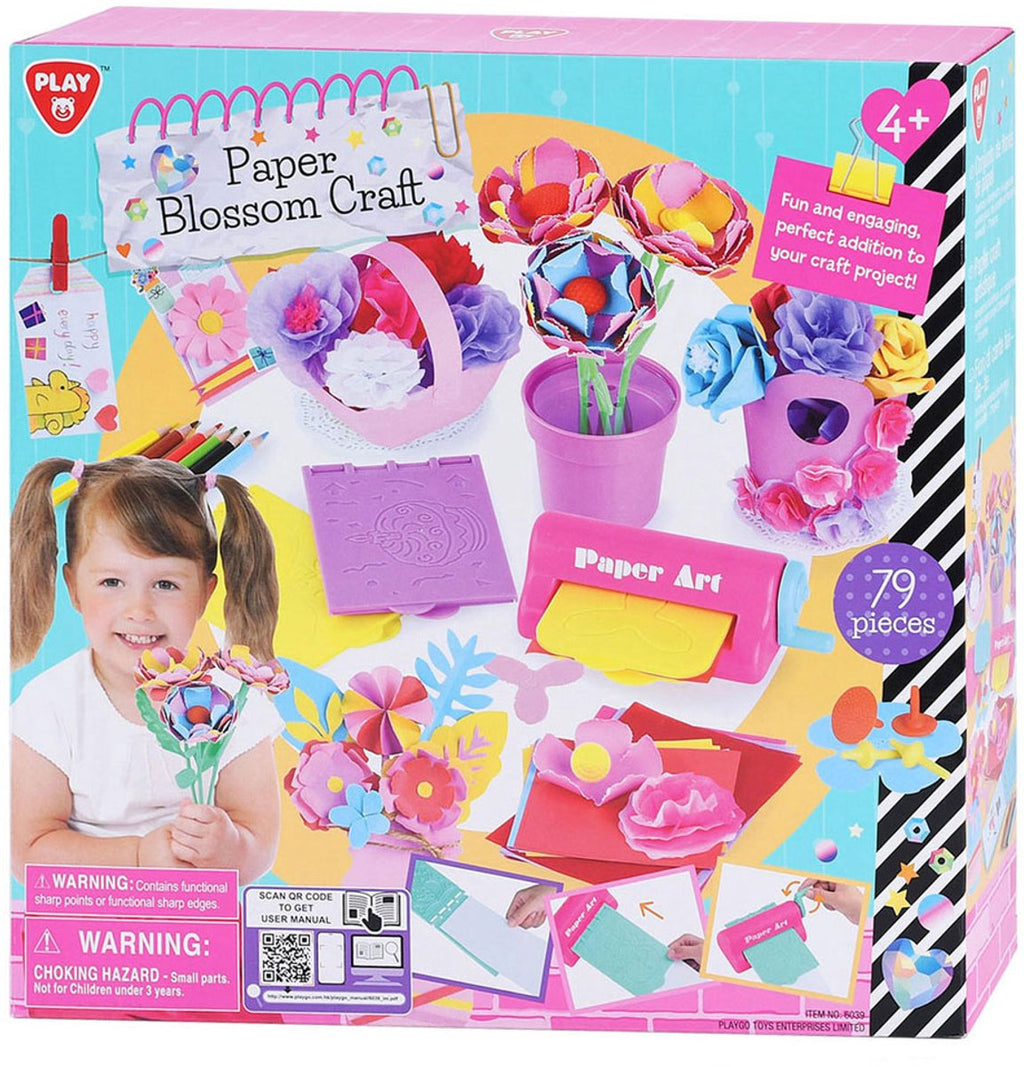 Playgo-Bastelset zum Basteln von Papierblumen – 79 Teile.