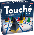 Tactic touché – bordspel – tactisch kaartspel – strategisch pionnen en kaarten spel – plaats pionnen, blokkeer tegenstanders en scoor patronen – familiespel – winnaar mensa select-prijs – bekroond spel – 2 tot 4 spelers – vanaf 8 jaar