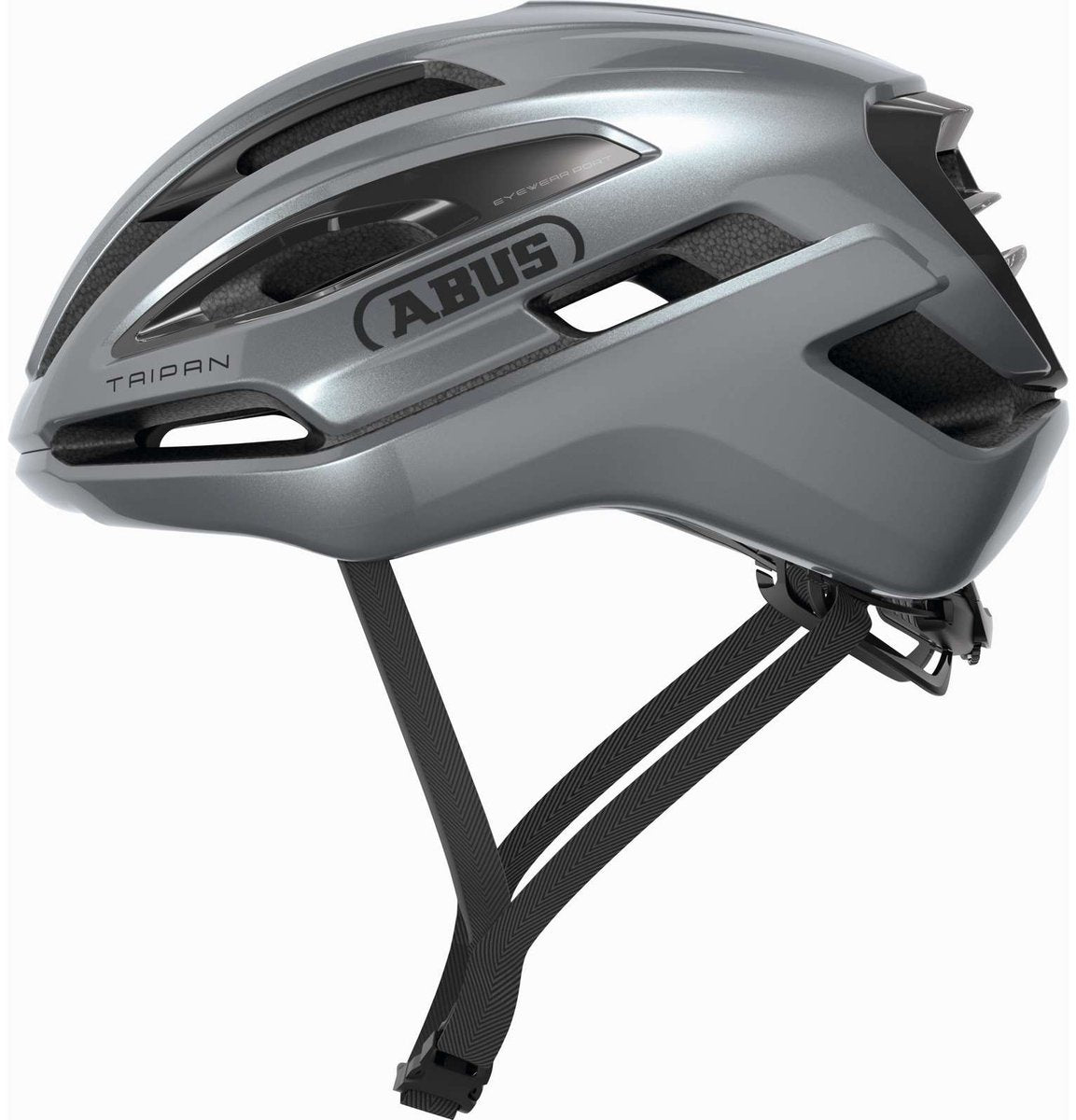 Abus fietshelm taipan graphite silver l - 57-61 cm - zilver - geschikt voor gebruik op gravel bikes - 295 g l