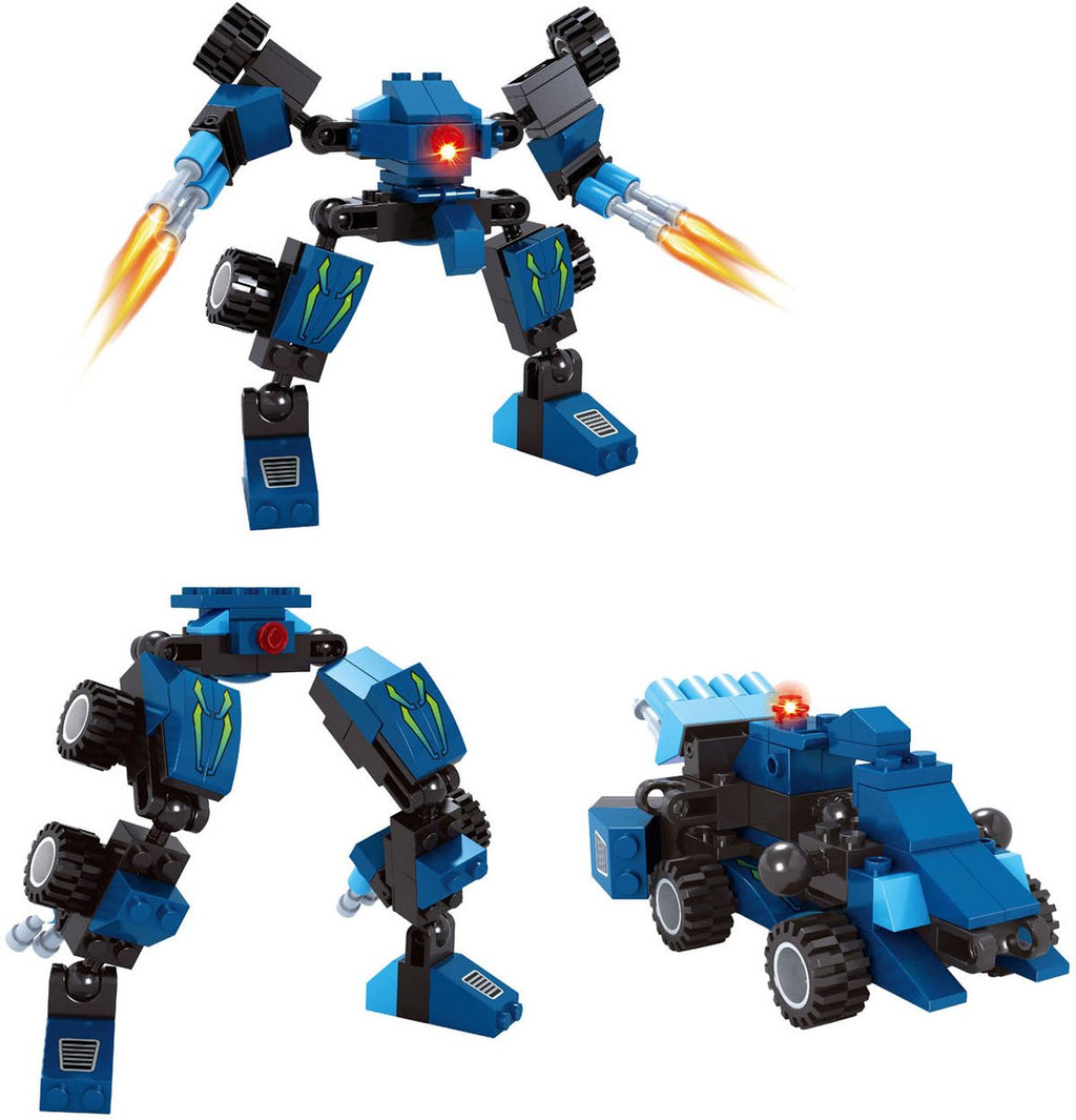 Lobbes Bauset Titan Transform Blau - 71 Teile.
