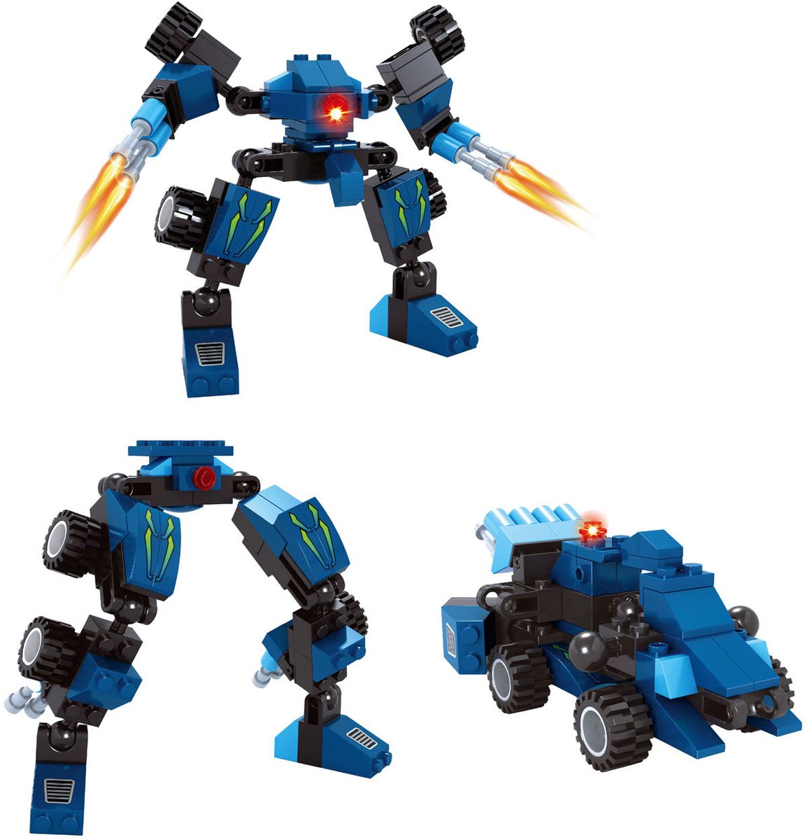 Lobbes Bauset Titan Transform Blau - 71 Teile.
