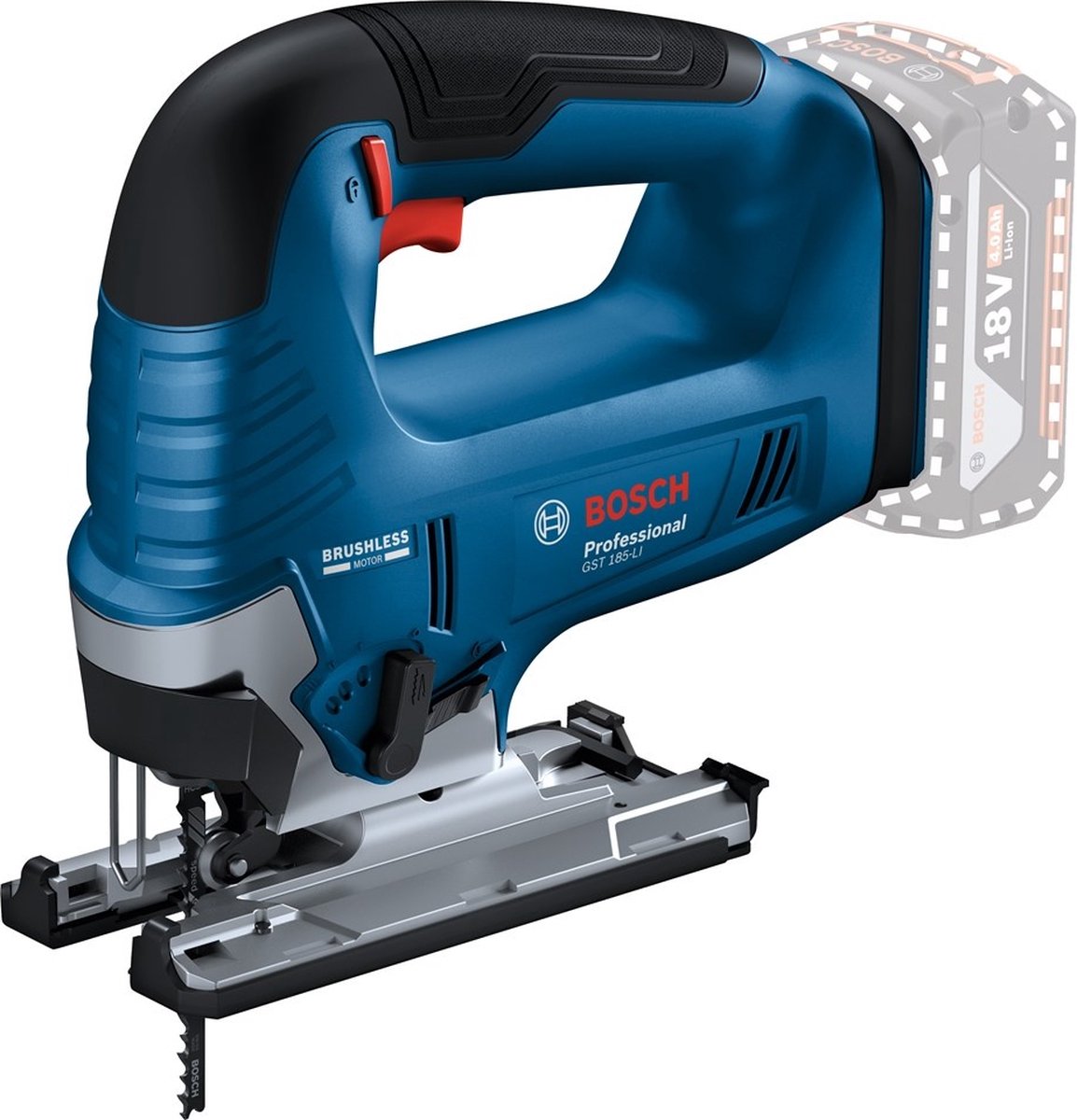 Bosch blauw bosch professional gst 18v-125 b accu decoupeerzaag 18v basic body - 06015b3001