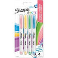 Sharpie s-note creatieve kleurenmarkers | markeerstift om mee te schrijven, tekenen en meer | diverse pastelkleuren | beitelpunt | 4 stuks