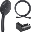 Differnz handdouche - 3 standen - met doucheslang 1.5 m - handdouche houder kantelbaar - zwart