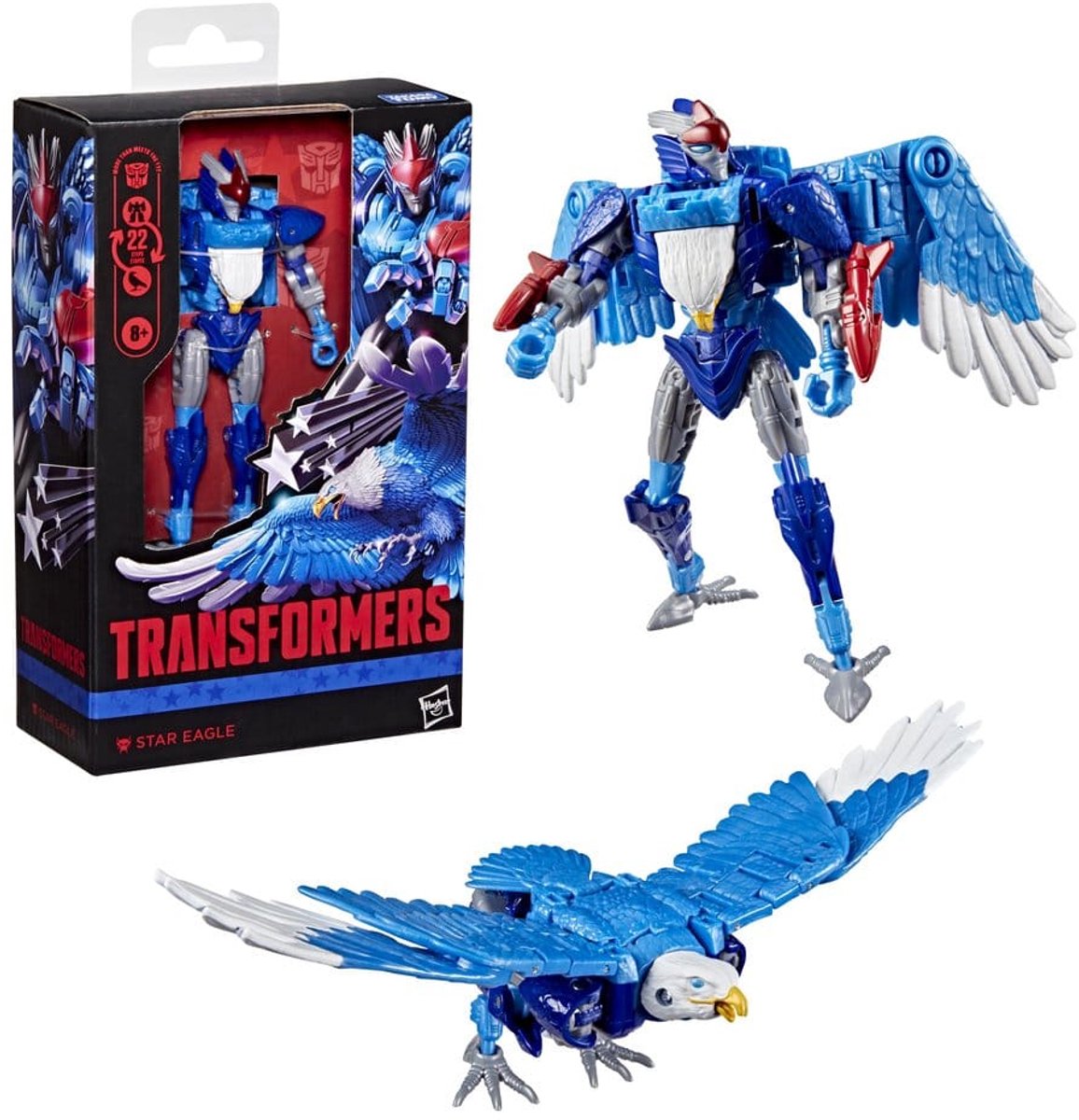 Hasbro transformers deluxe class action figure star eagle 11 cm action figuur