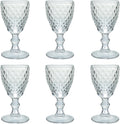 Medard de noblat - diamond - wijnglas 20 cl - doorzichtig - 6 delig