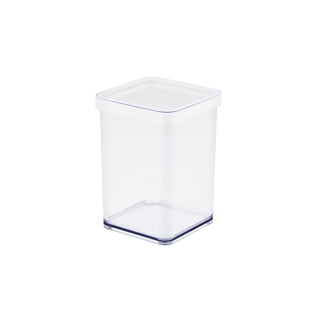 Rotho loft voedselbewaardozen - met witte siliconenafdichtring - 1 liter - transparant