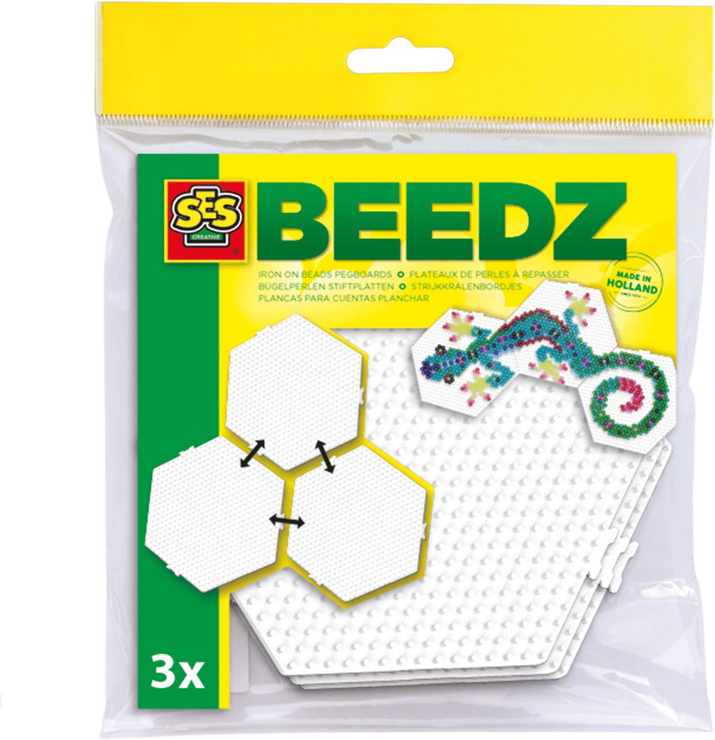 Ses zeshoek koppelbaar legbord, 3st.