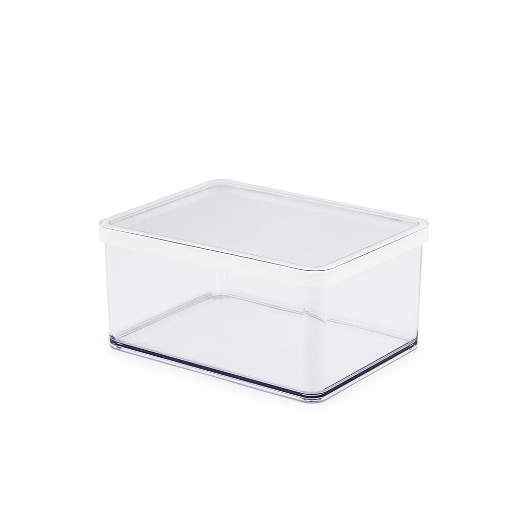 Rotho loft voedselbewaardozen - met witte siliconenafdichtring - kaasdoos 2,25 liter - transparant