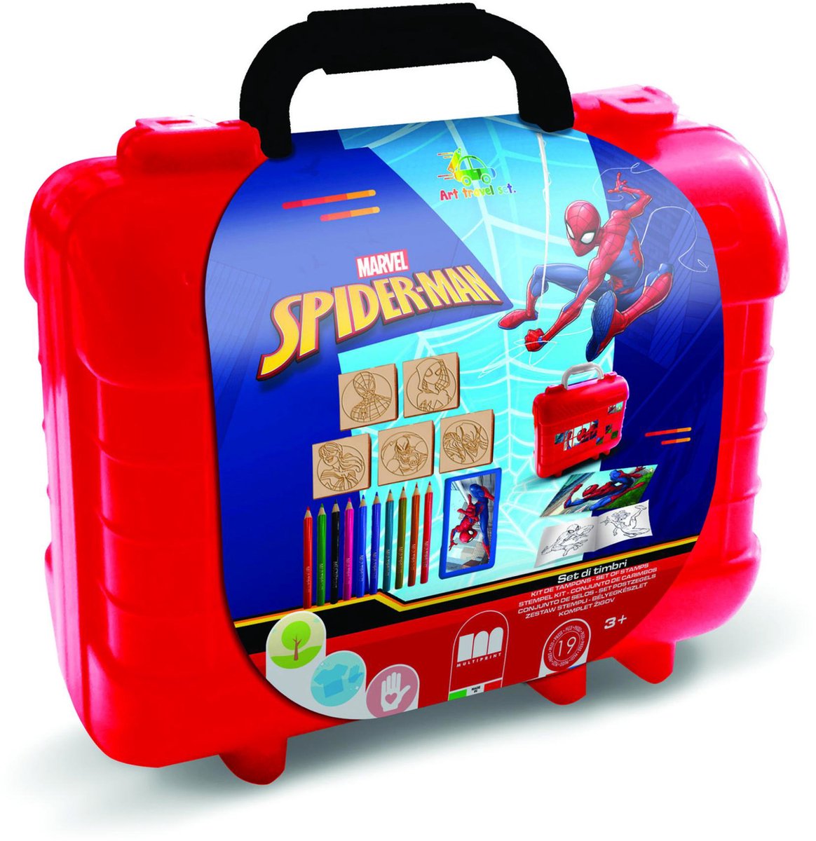 Spiderman-Reisestempel- und Malset mit Mehrfachdruck